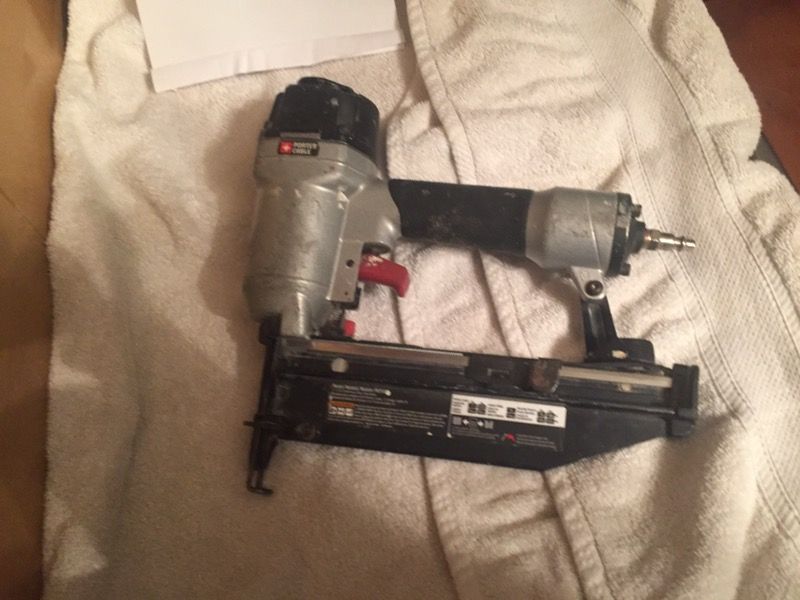 Porter cable air finish nail gun 16 gauge works good