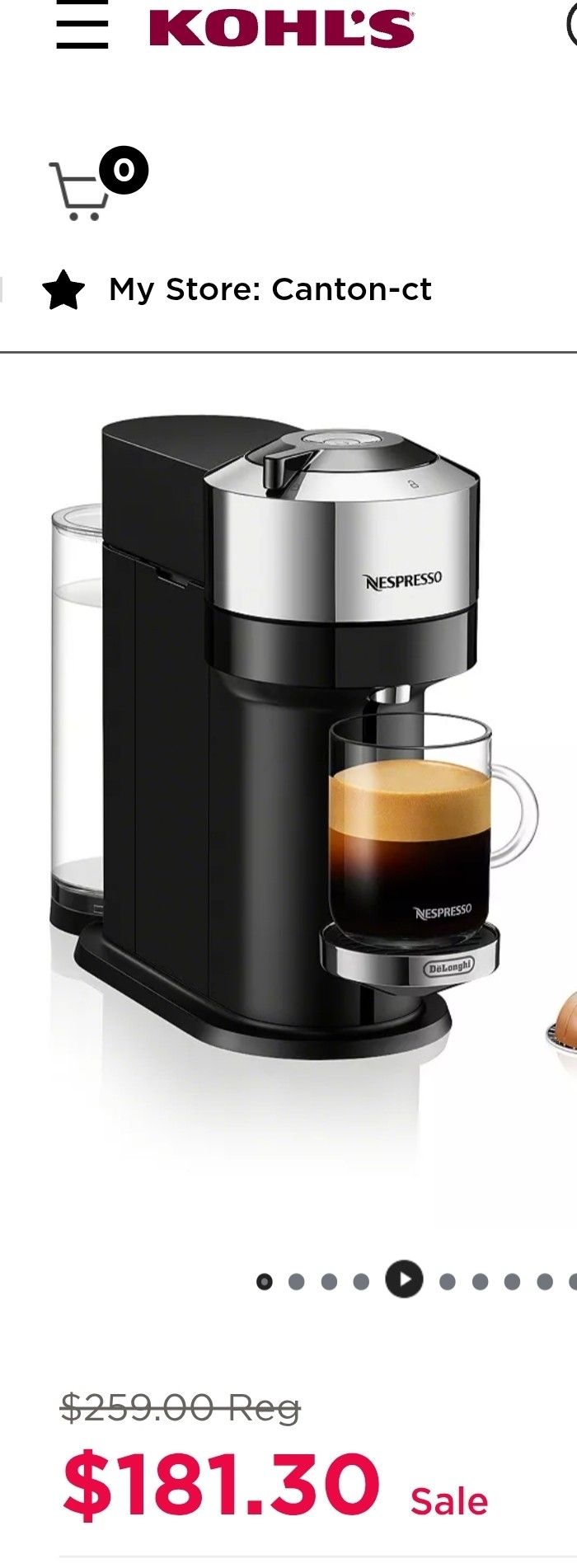 Nespresso Vertuo Next Deluxe Coffee & Espresso Make