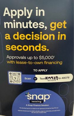 Autosound Lab Snap Financing text 109929 to 48078
