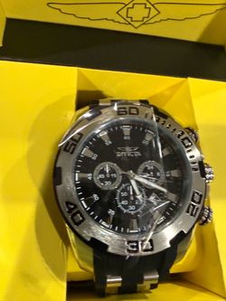 Invicta Pro Diver Scuba Chronograph Watch with Black Rubber Strap
