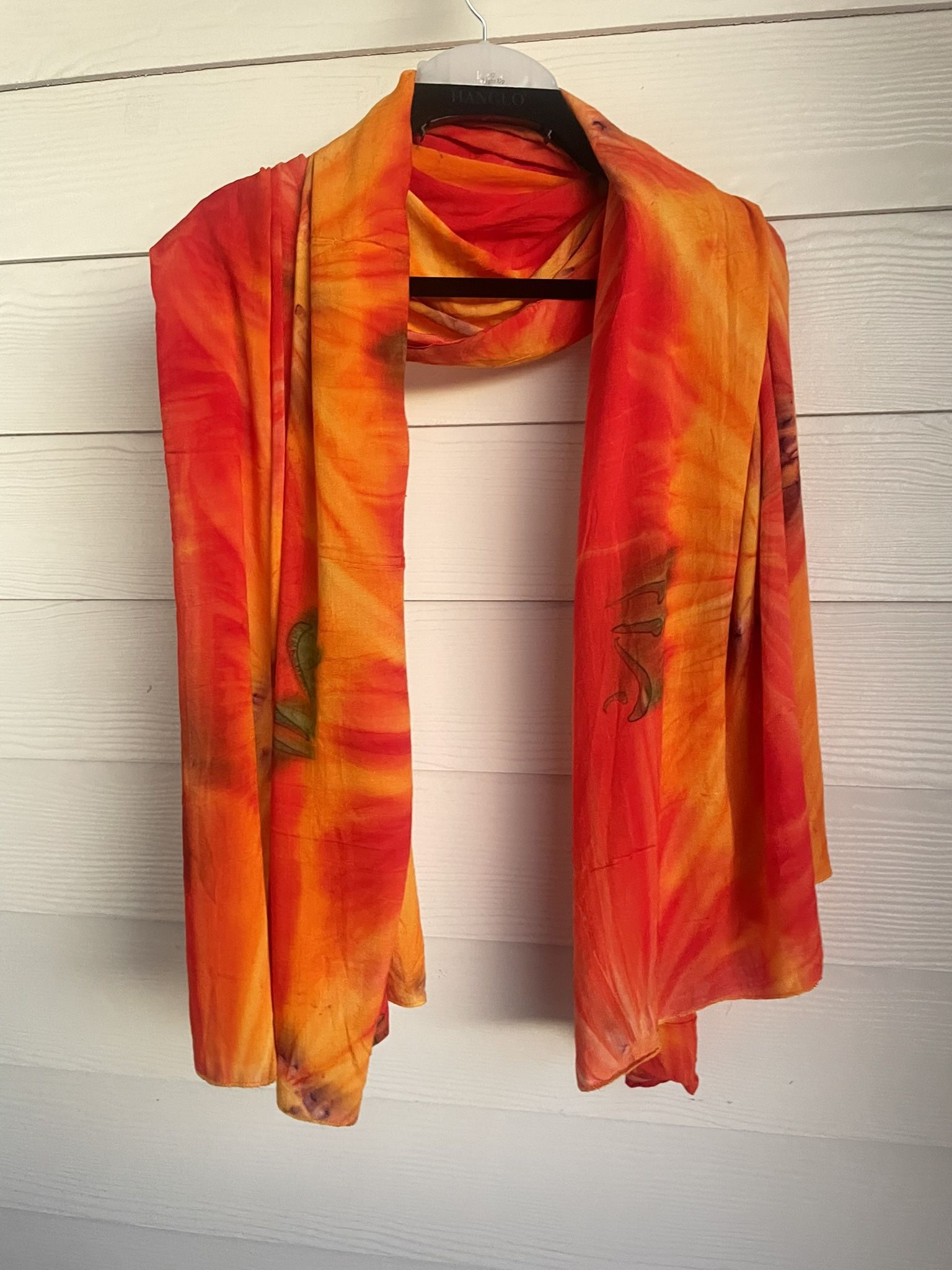 Bathing suit covers Sarongs Tie Dye Orange