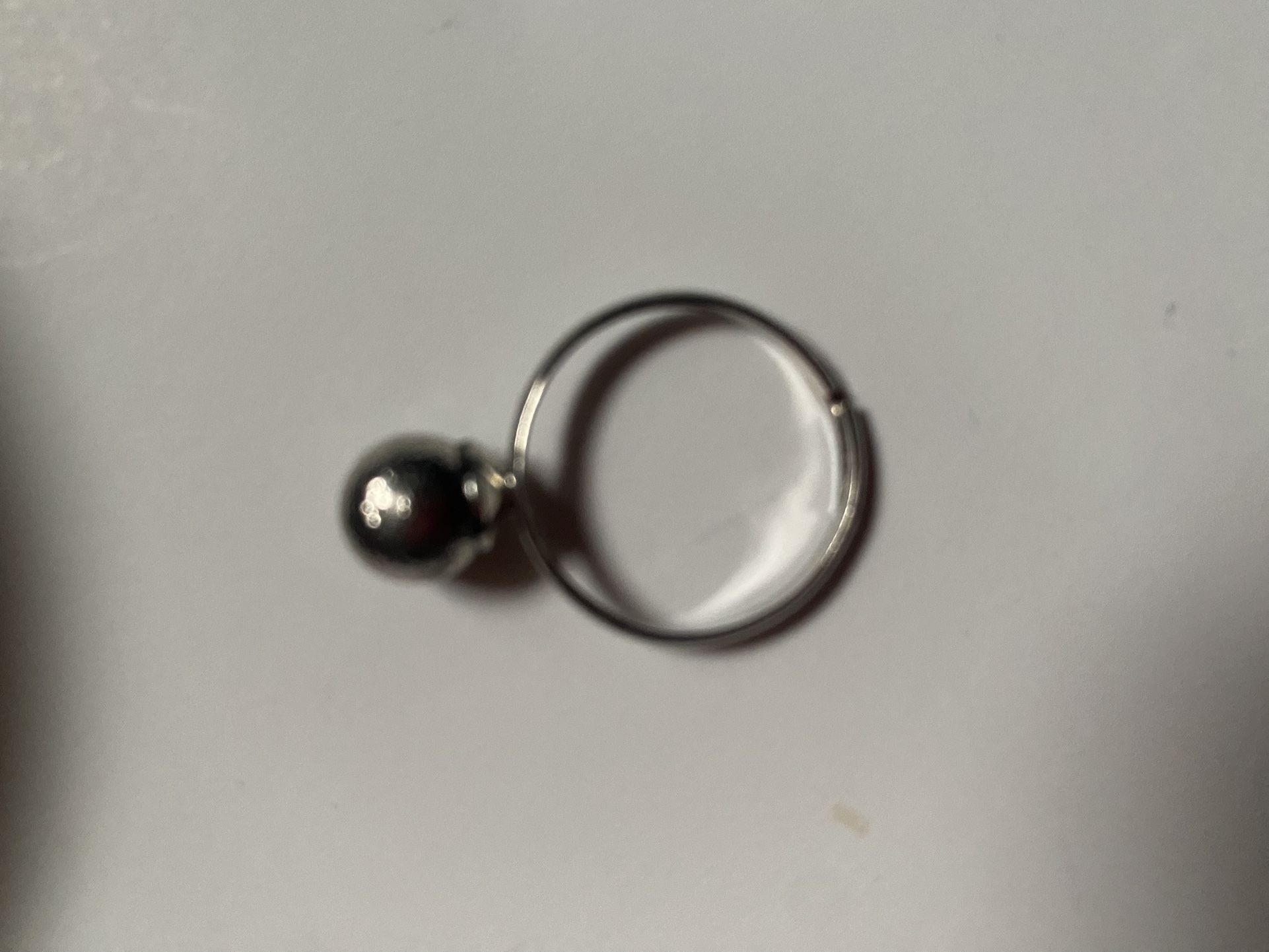 RAISED SOLID CIRCLE SILVER RING SIZE 7