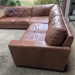3 Piece Italian Leather Sectional
