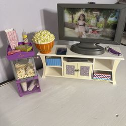 American Girl Tv And Popcorn Machine 
