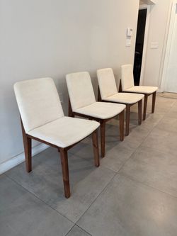Set of 4 Modern Upholstered Dining Chairs