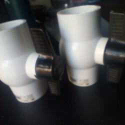 Two PVC 2" Ball Valves