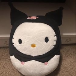 Hello Kitty Dressed Up As Kuromi Plushy