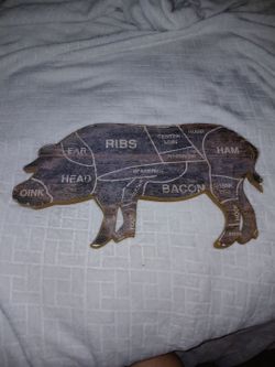 Vintage 90s kitchen pig decor