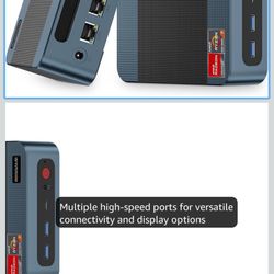 BOSGAME Mini PC P3 Lite, AMD Ryzen 7 6800H Mini Gaming PC, 24GB DDR5, 1TB NVMe SSD, Two NVMe SSD Slots, Dual 2.5G RJ45 LAN, Wi-Fi 6E/BT5.2, DP+HDMI+US