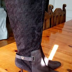 COACH Boots,Long Boots, Leather Boots Size 6.5