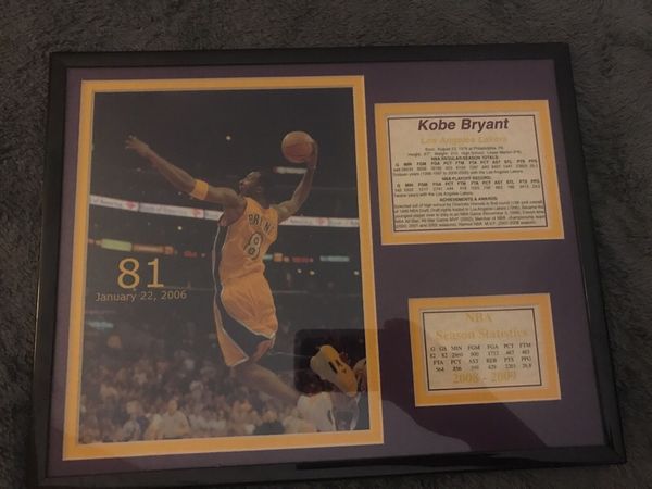Kobe Bryant Frame Poster For In San Jacinto Ca Offerup 60