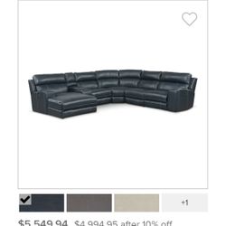 6 Piece Navy Sectional