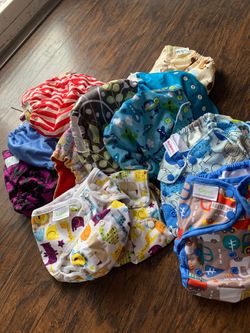 Cloth diaper lot— pockets, covers, and hybrid mix