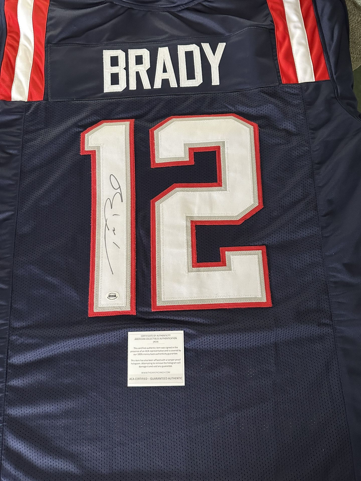 Tom Brady New England Patriots Signed Custom Jersey Autographed w/COA 560