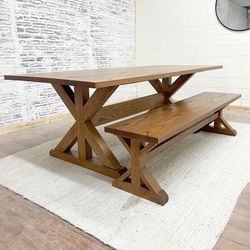 Custom Designed Farmhouse Dining Tables. 
