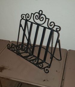 NEW BLACK ORNATE VICTORIAN METAL PICTURE EASEL BOOK HOLDER DISPLAY STAND TABLE DECOR