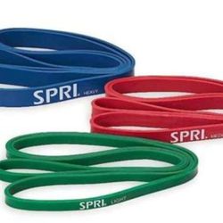 SPRI Resistance Training and Exercise Pull Up Bands - 3 Pack - Durable, Strong, Resistance Loop Band