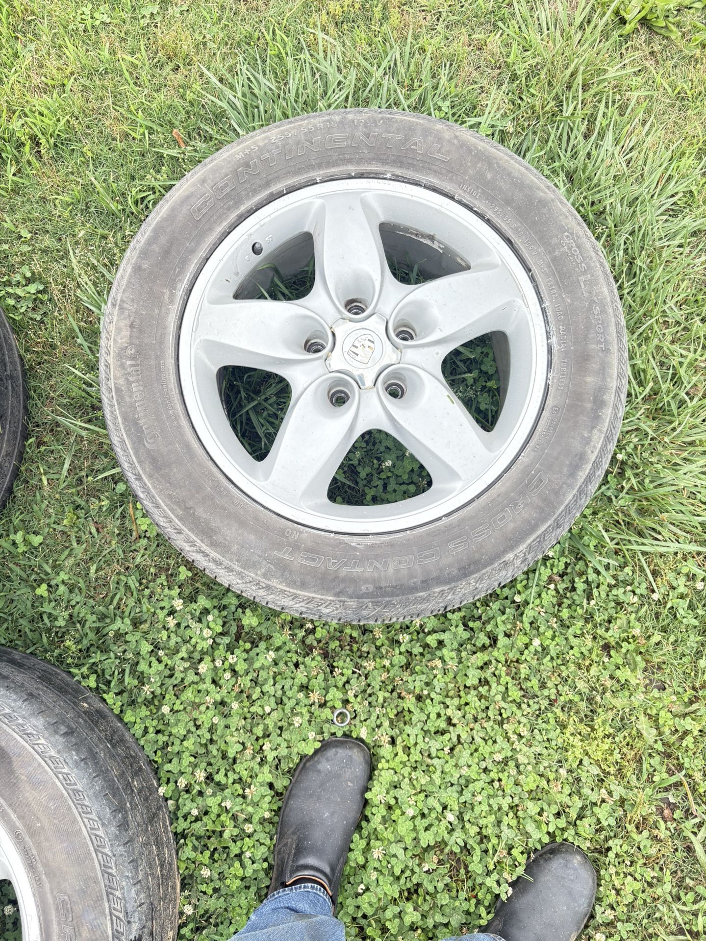 4 Used Continental Tires W/ Porsche Rims