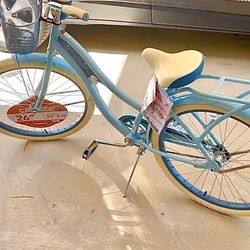 New Huffy 26" Nel Lusso Classic Cruiser Bike with Perfect Fit Frame, Women's, Light Blue