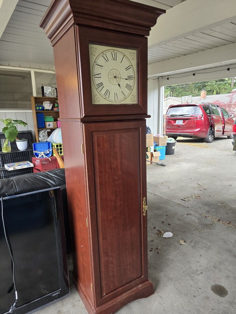 Grandfather Clock With Shelves
