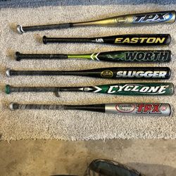 Baseball Bat Assorted Baseball Bats - $10 Each Or All 6 For $50