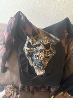 Skull Jester Halloween Costume with Mask