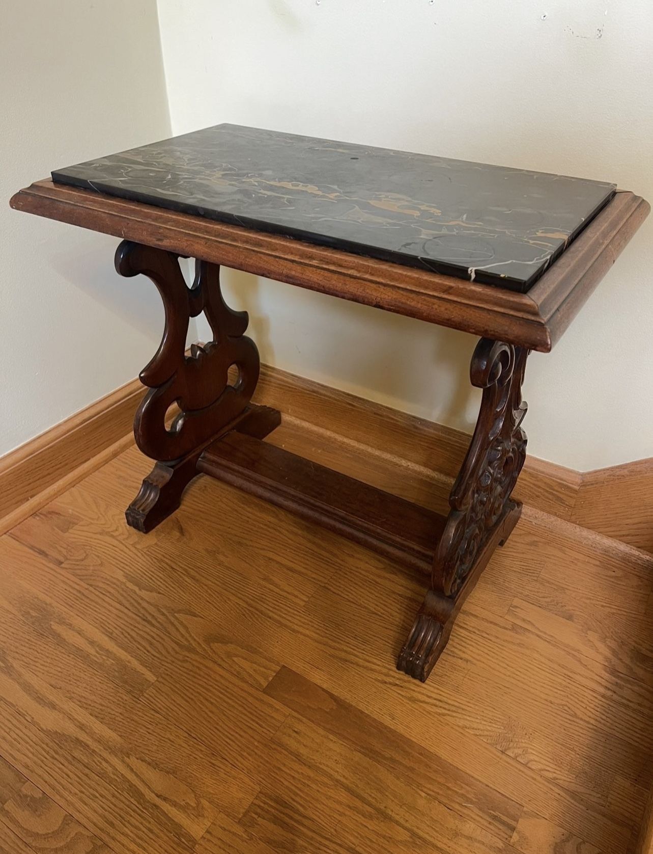 Antique Marble Top Side Table (The Tobey Furniture Co)