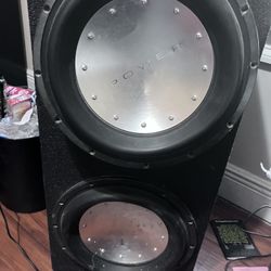 Rockford Fosgate 12” Subs (2) & A Qbomb Closed Box 