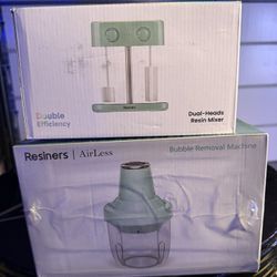 Dual Heads Resin Mixer And Bubble Removal Machine 