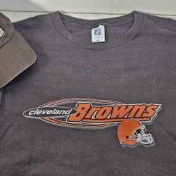 Cleveland Browns Small Shirt and  Cleveland Browns Adjustable Cap