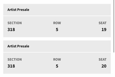 2 Rufus Du Sol tickets (08/15 San Diego)