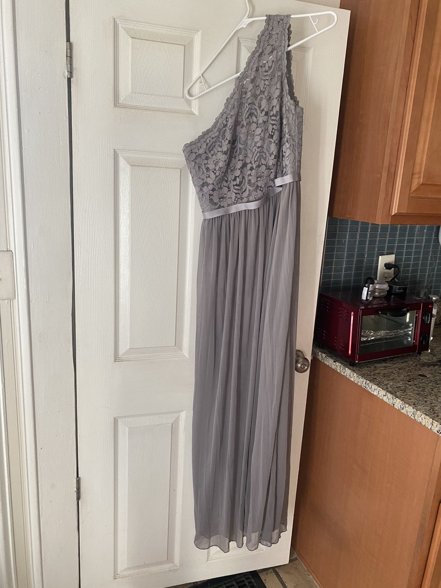 David’s Bridal Bridesmaid Dress - Gray Size 10