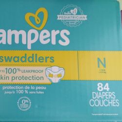Baby Diapers 84 Count Pampers SWADLERS New 