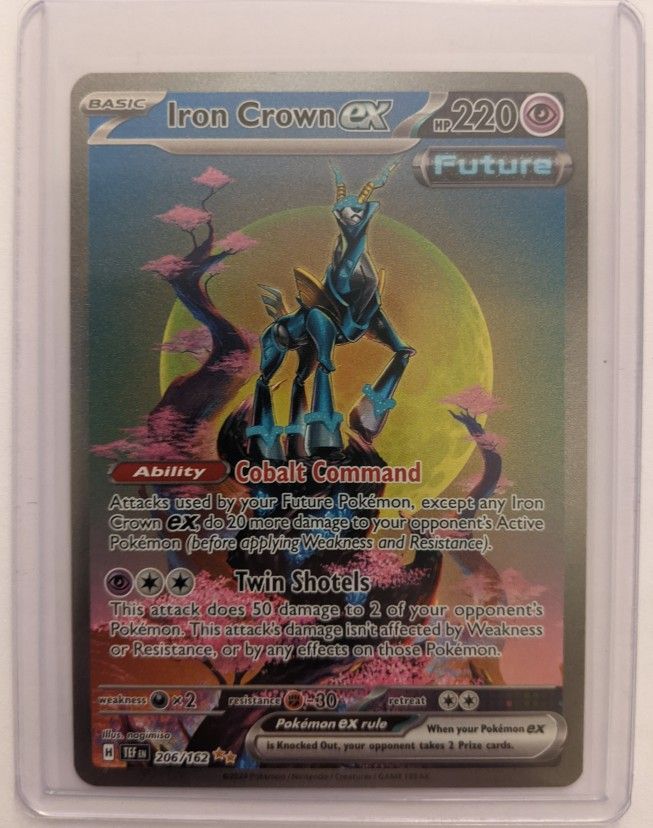 Pokemon Card Iron Crown EX 206/162 Special Illustration Rare SIR Temporal Forces