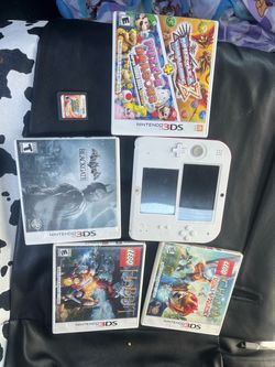Nintendo 2ds with 5 game