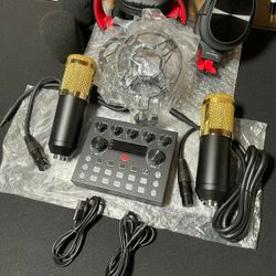 Podcast Equipment Bundle, BM-800 Condenser W/ Voice Changer, Recording Studio Package - Podcast Microphone Bundle for Laptop, Streaming/Live Broadcast