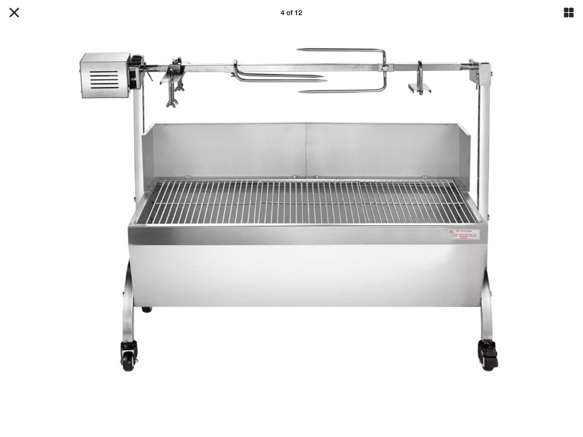NEW STAINLESS STEEL SPIT BAR B QUE PIG LAMB ROASTER PIT ROTISSERIE NEW FULLY ASSEMBLED!!!!!