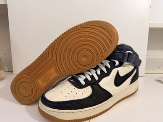 Nike Air Force 1 Mid White Navy Gum Men's Sneaker - SIZE 14