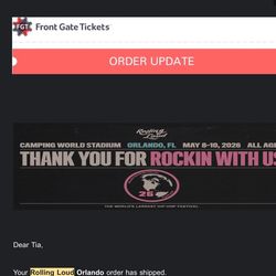 ROLLING LOUD GA TICKET