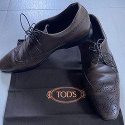 TOD’S Mens Oxford Derby Wingtip Shoes 10.5