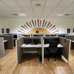 Office Full Of Furniture And Equipment 