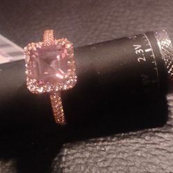 brand new champagne lab grown gold over sterling