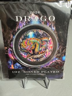 2026 DRAGO Dragon 1oz Silver Plated Copper Collectible