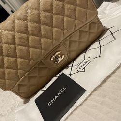 Tan Chanel Flap Bag