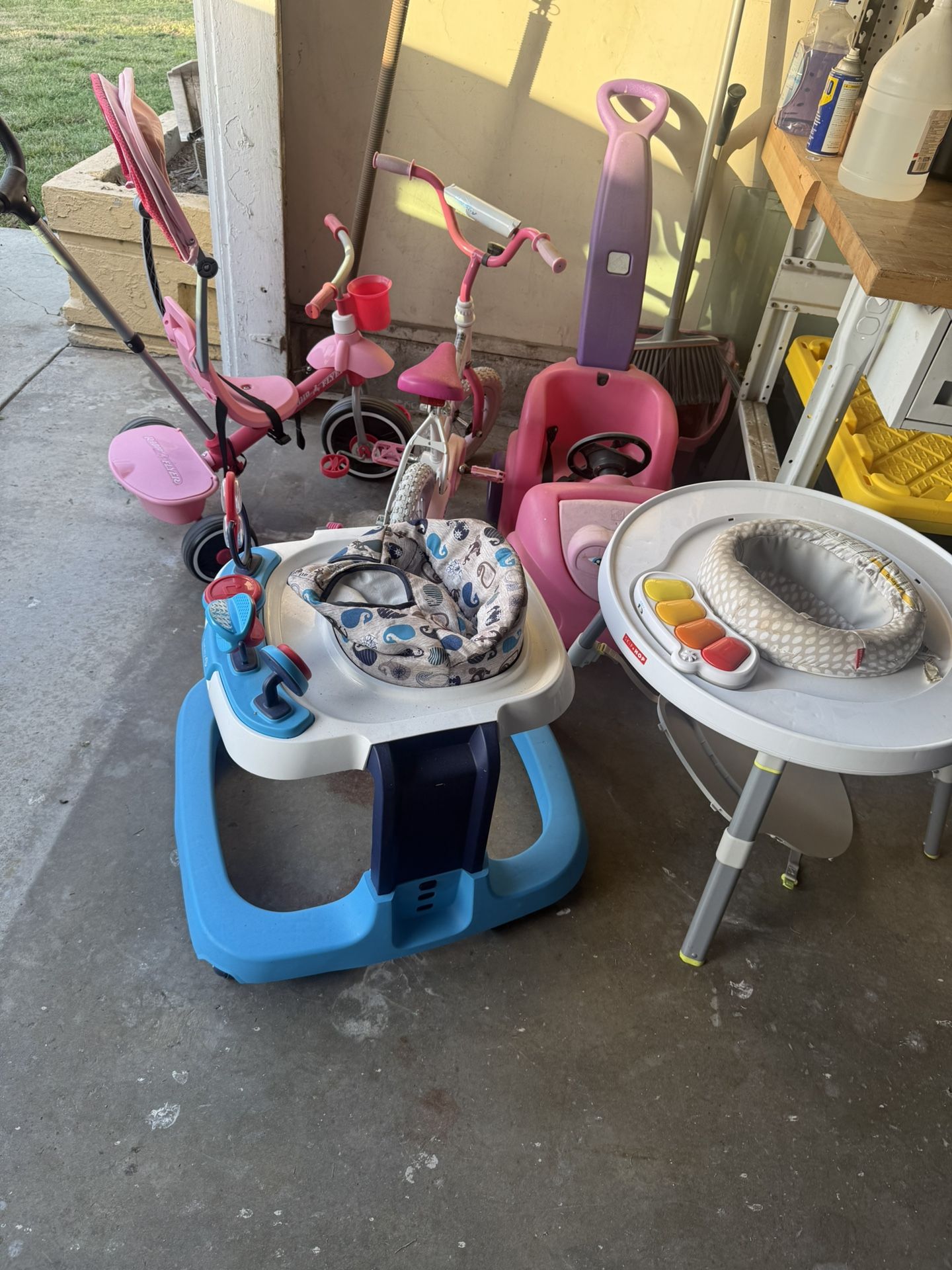 Play Pen, Walker, Push Car, Bicycle, Jumper, Push Bicycle.