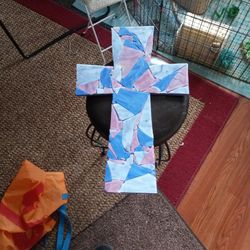 Handmade Stained Glass Cross