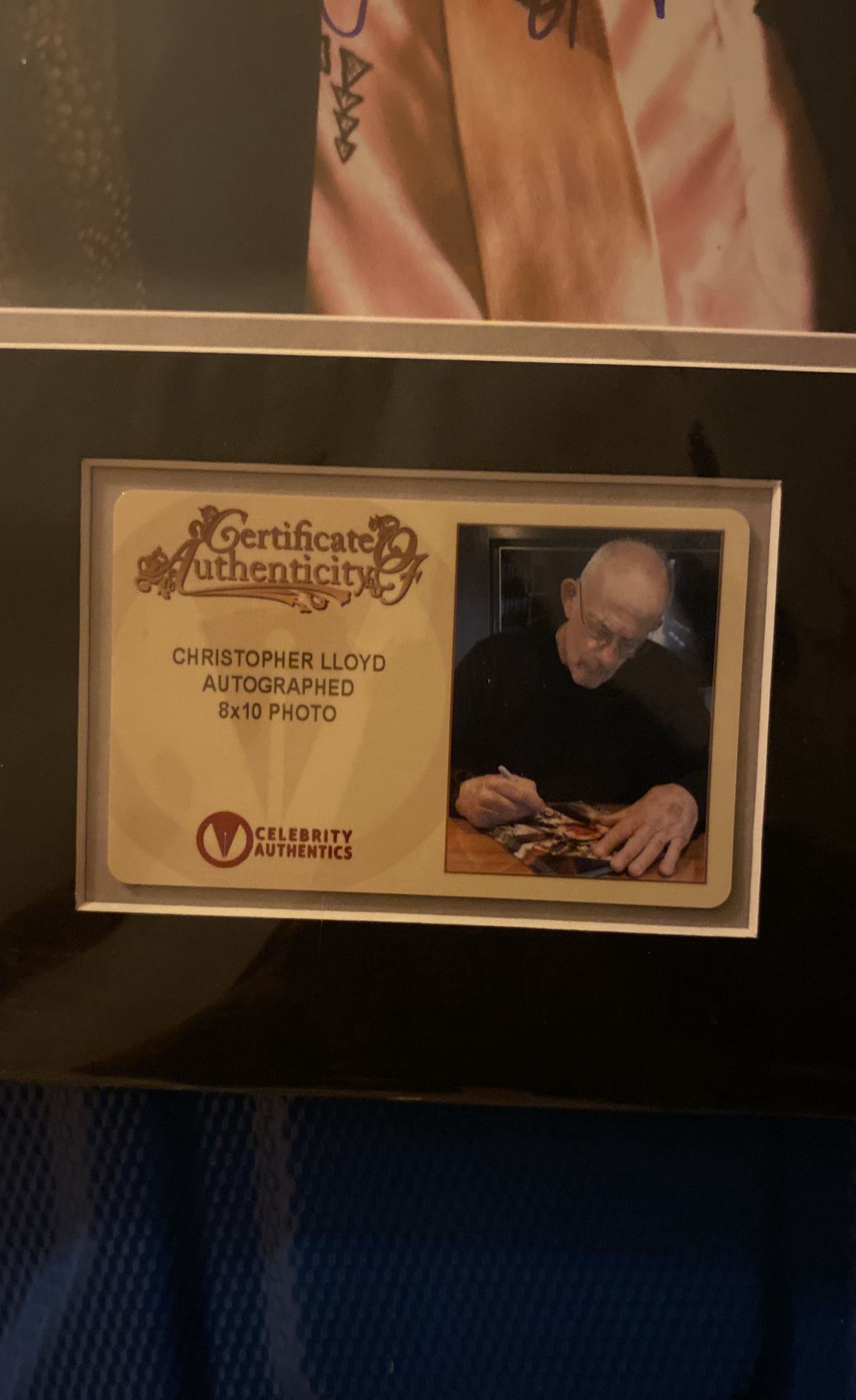 Back To The Future Christopher Lloyd 8x10 Autograph Certificate