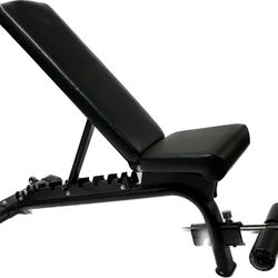 Adjustable weight bench brand new still in the box.  three positions with different variations, incline, decline, and flat
