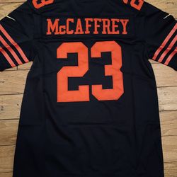 Youth Black and red San Francisco 49ers Christian McCaffrey jersey