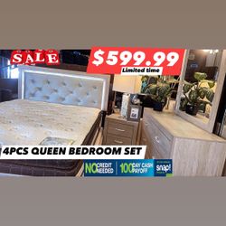 4pcs Queen Bedroom Set ⭐️ 